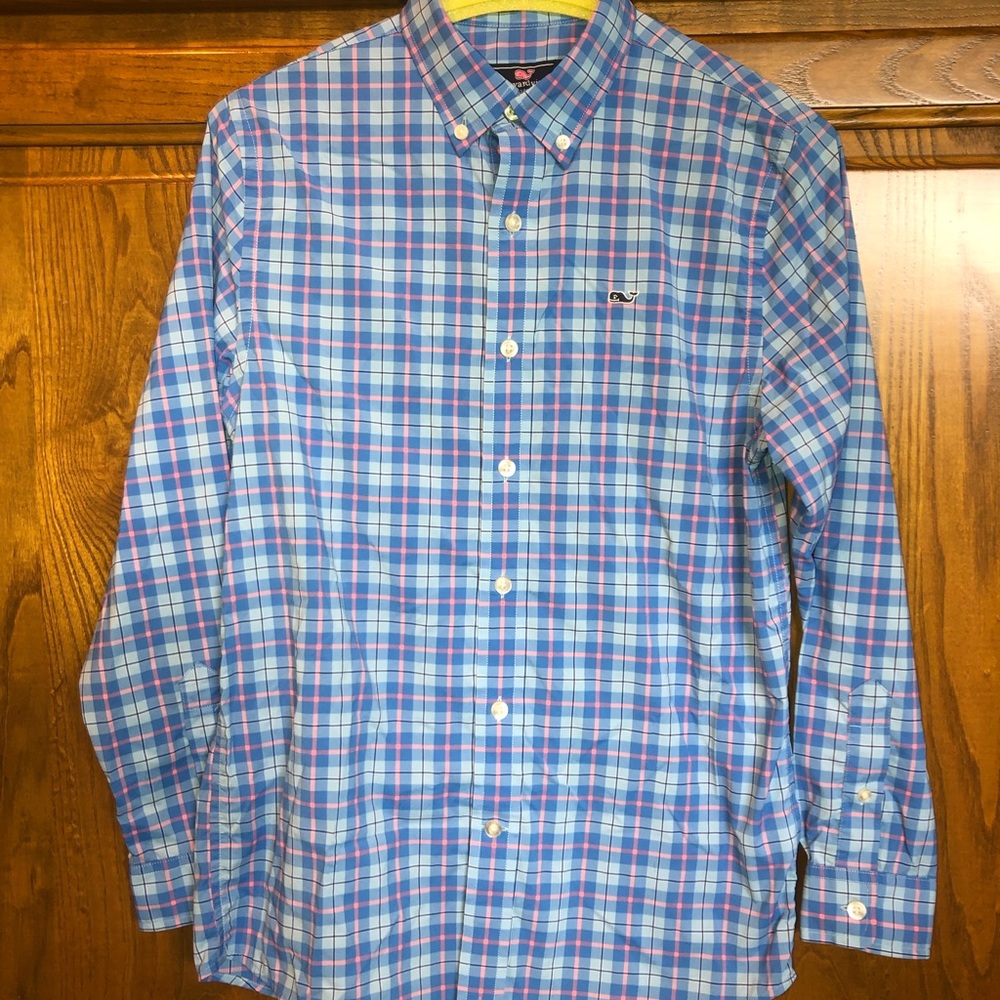Boys vineyard vines performance fit Button Down